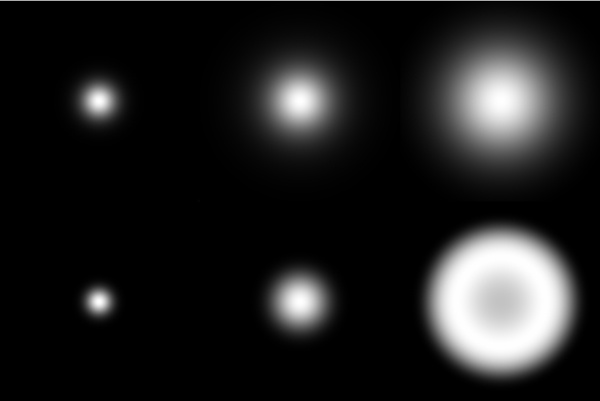 Rendered transparent objects with semi-infinite depths for different n and s. Here the parameters and notations are the same as Figure 5.