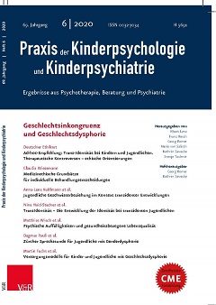 Cover Praxis der Kinderpsychologie und Kinderpsychiatrie