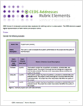 CEDS Addresses: Rubric Elements