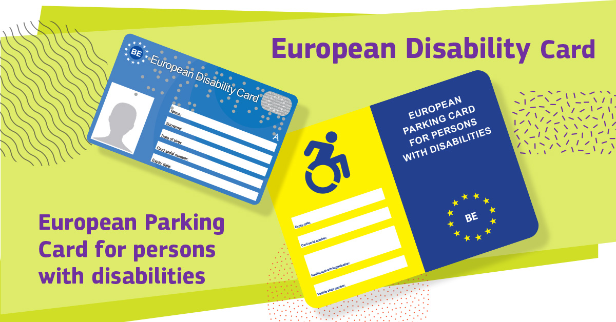 Template of the European Disability Card and the European Parking Card for persons with disabilities