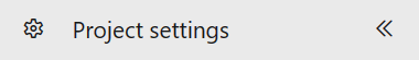 Screenshot of the Azure DevOps project settings button.
