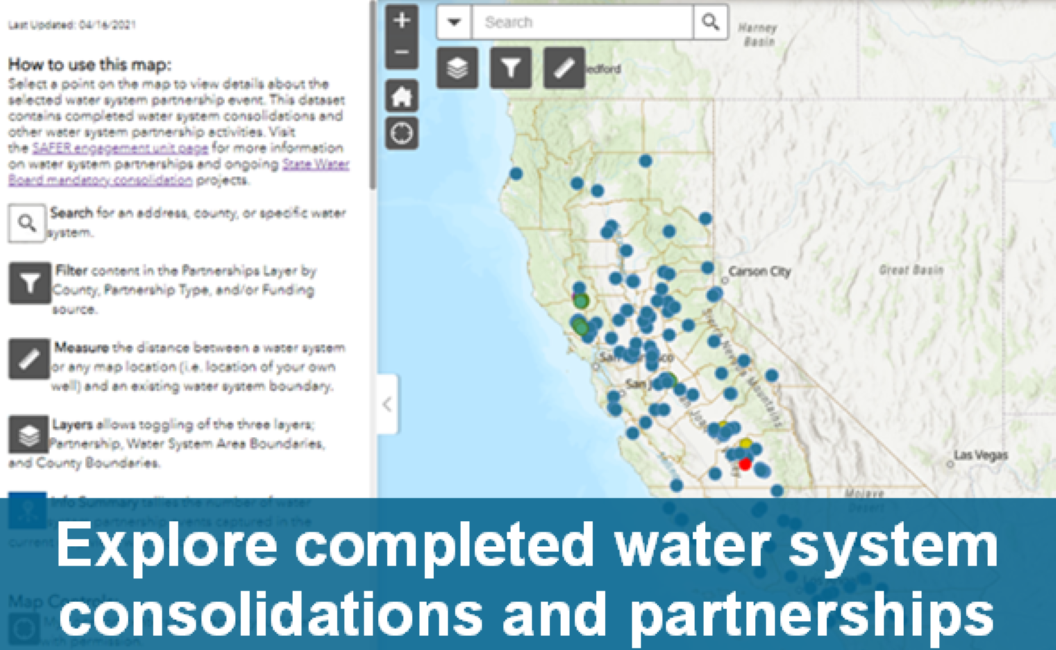 Explore completed water system consolidations and partnerships