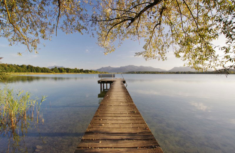 Ausblick auf Badesee.