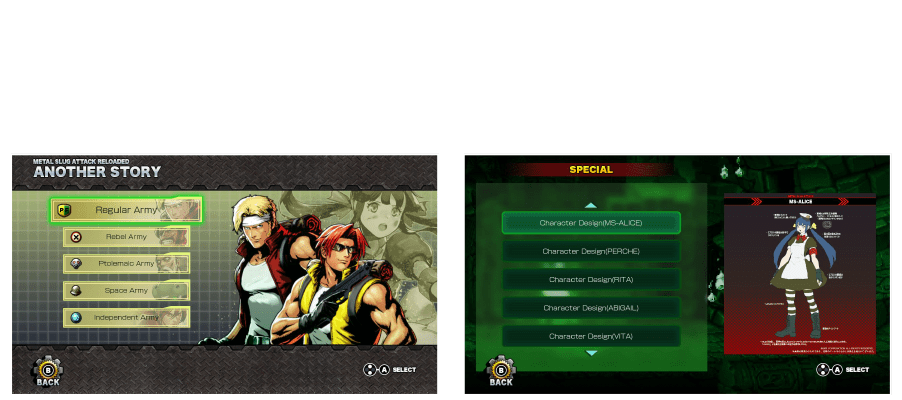 Must-see modes for METAL SLUG fans!