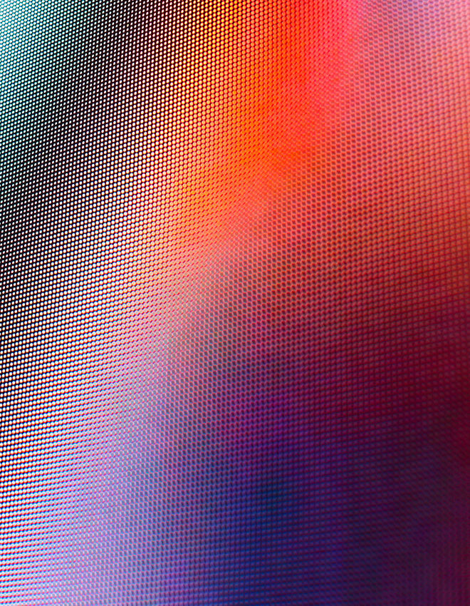 Bright colored LED screen close up background